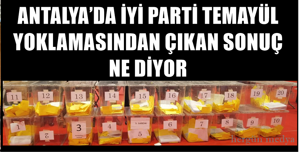 ANTALYA’DA İYİ PARTİ TEMAYÜL YOKLAMASINDAN ÇIKAN SONUÇ  VE  ANALİZİ