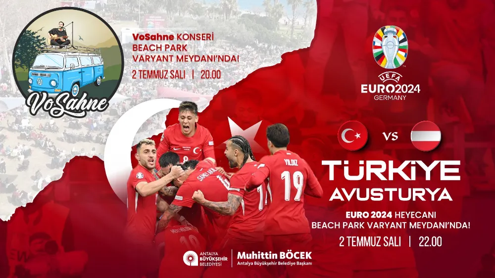 Milli maç için Beach Park Varyant Meydanı’na dev ekran kuruluyor