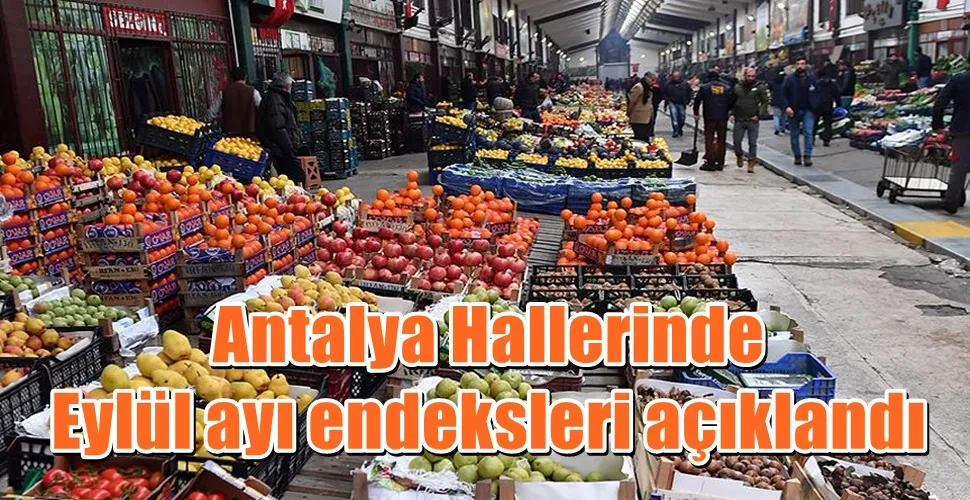 Antalya Hallerinde Eylül ayı endeksleri açıklandı