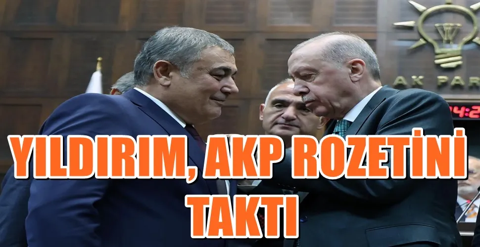 AKSU BELEDİYE BAŞKANI İSA YILDIRIM, AKP ROZETİNİ TAKTI