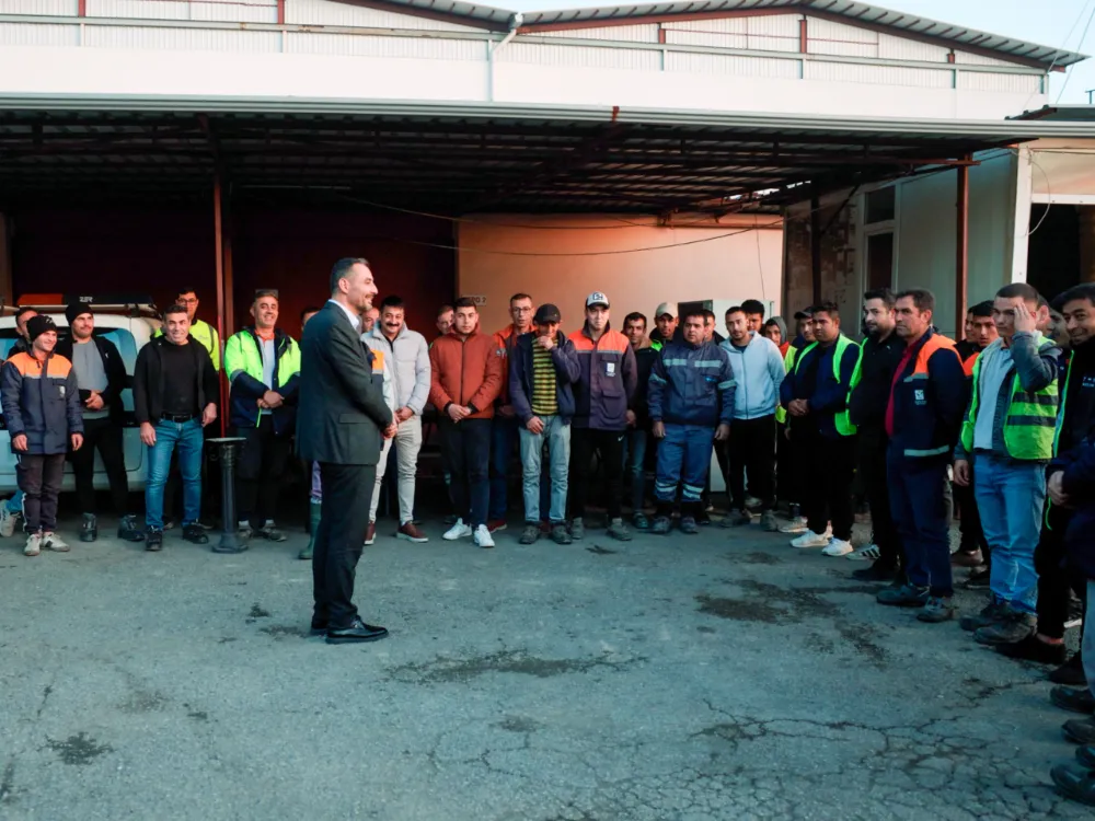 BAŞKAN VEKİLİ ÇİÇEK’TEN TEMİZLİK İŞLERİ ŞANTİYESİNE ZİYARET