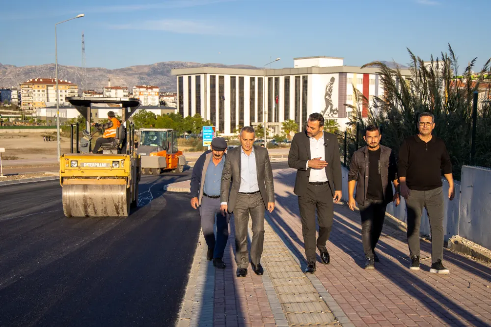 BAŞKAN VEKİLİ ÇİÇEK, ŞEHİT PİYADE ER FİKRET KARAMUSAOĞLU CADDESİ’NDEKİ ÇALIŞMALARI İNCELEDİ