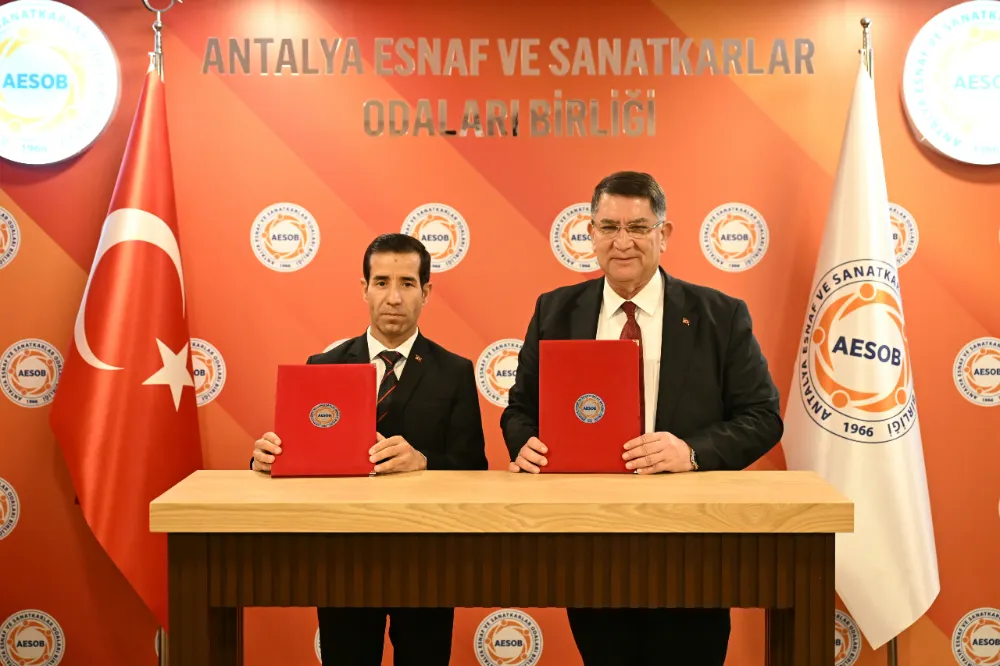 AESOB İLE BASIN İLAN KURUMU ANTALYA BÖLGE MÜDÜRLÜĞÜ ARASINDA PROTOKOL İMZALANDI