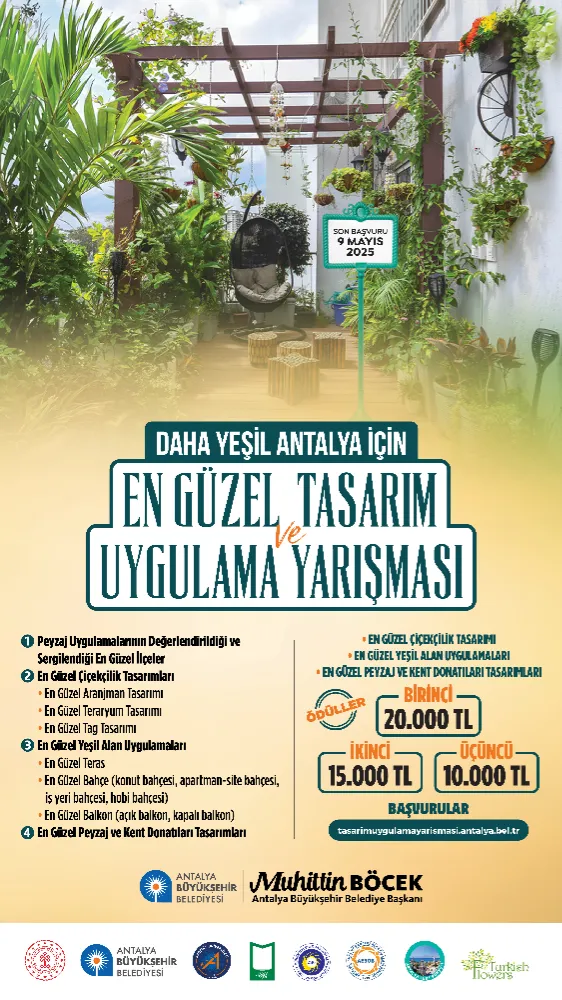 Daha yeşil Antalya için en güzel tasarım ve uygulamalar yarışacak