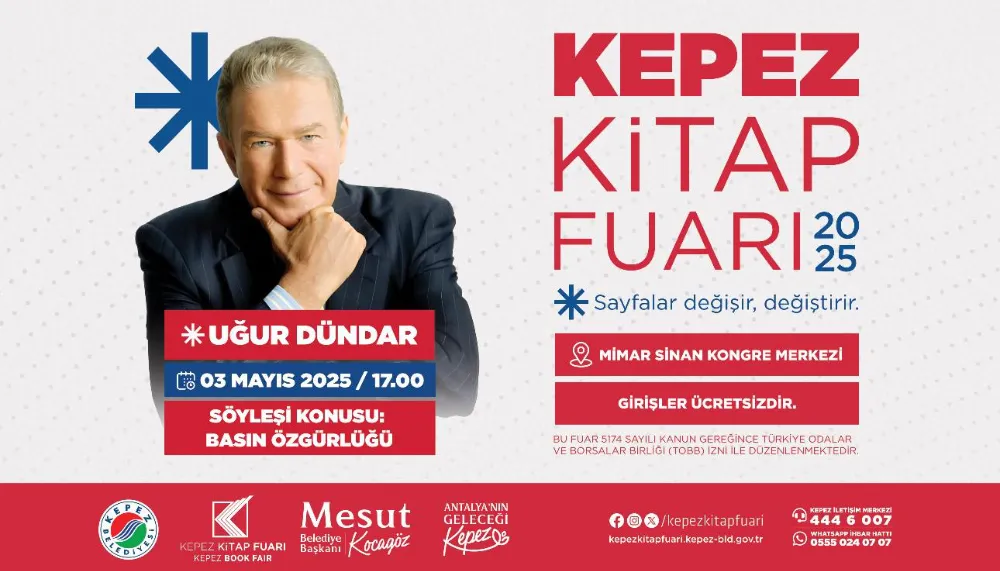 Ünlü gazeteciler Kepez Kitap Fuarı’nda