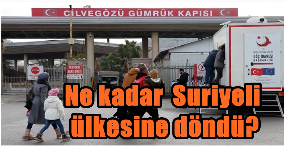 Ne kadar  Suriyeli  ülkesine döndü?