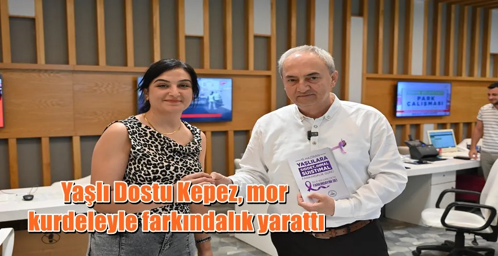 Yaşlı Dostu Kepez, mor kurdeleyle farkındalık yarattı  