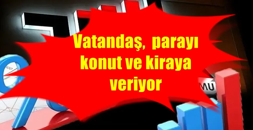 Vatandaşı en çok   parasını konut ve kiraya verdi