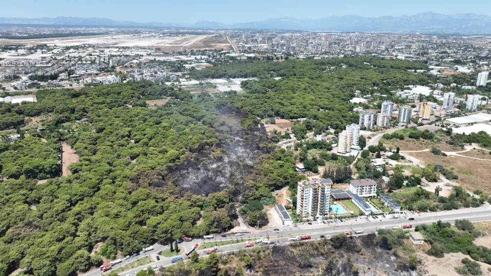 Antalya Büyükşehir Belediyesi İtfaiyesi alevlerle mücadelesini sürdürüyor