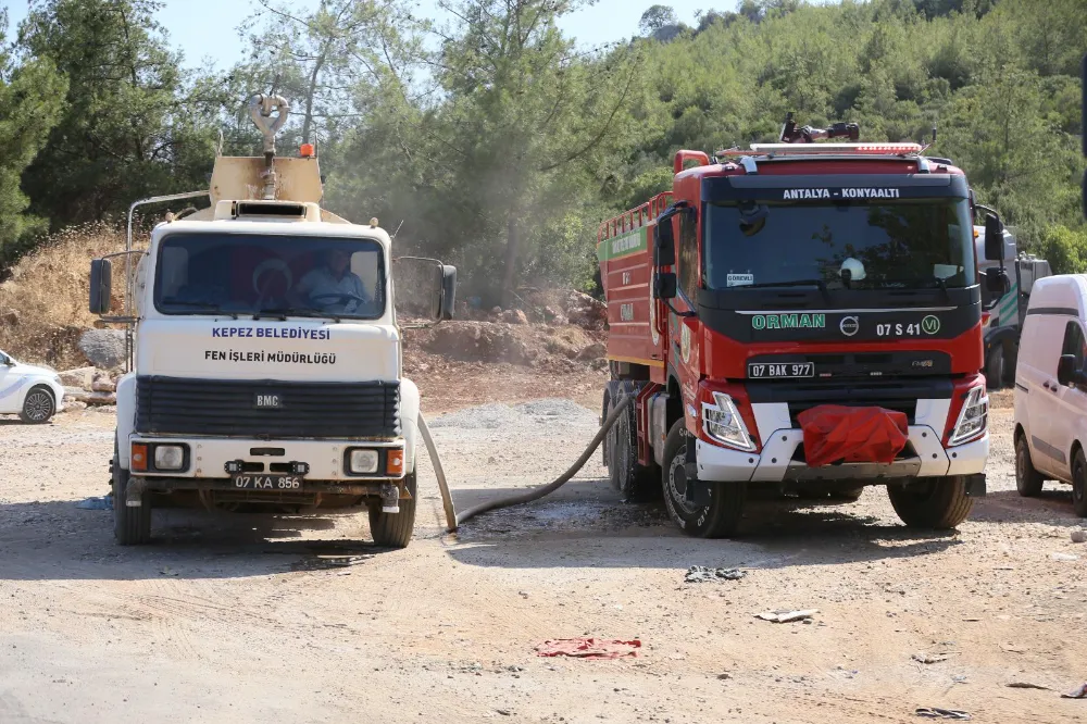 Kepez’den Kızıllı yangınına müdahale desteği