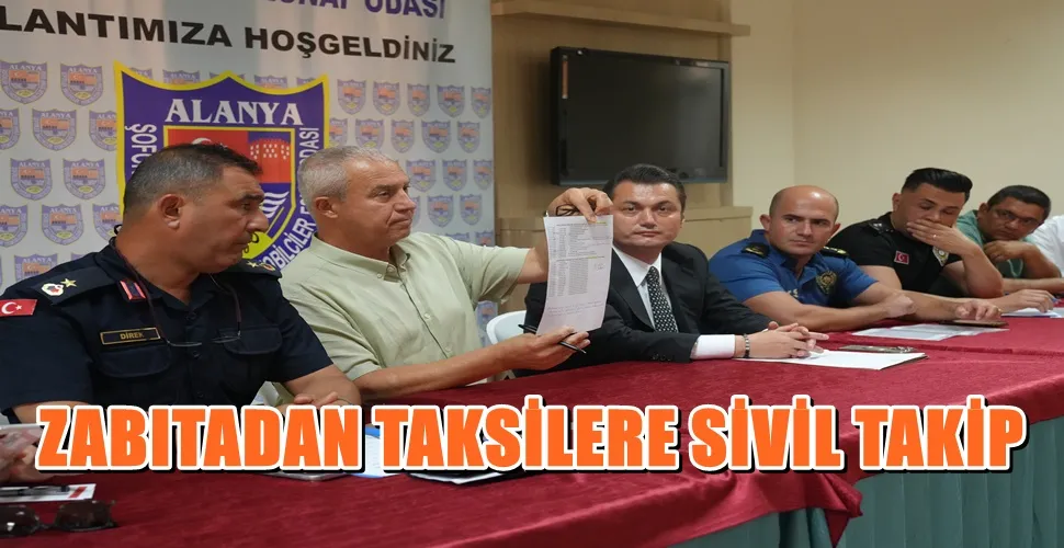 ZABITADAN TAKSİLERE SİVİL TAKİP