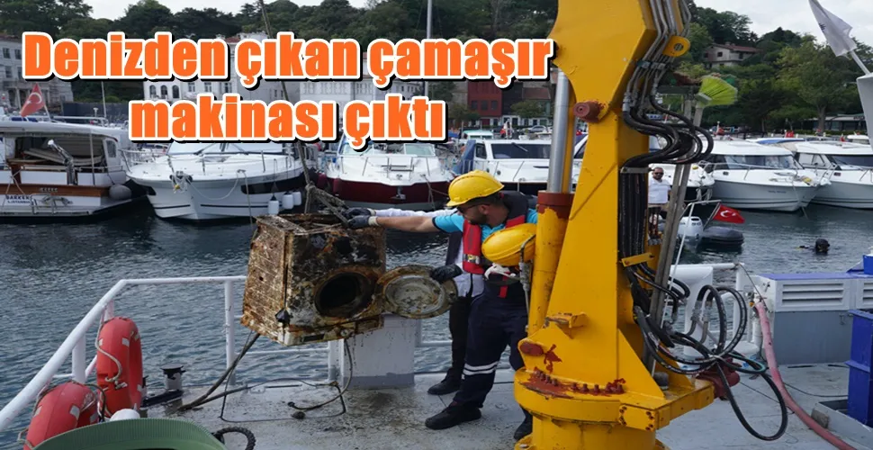 Denizden çıkan çamaşır makinası çıktı