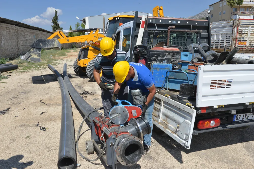   Elmalı Gündoğan Mahallesi’nde   2 kilometrelik yeni içme suyu hattı 
