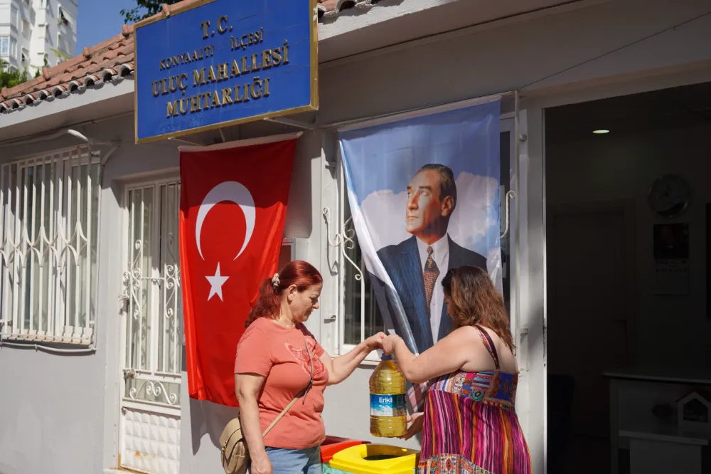 KONYAALTI’NDA ATIK YAĞLAR GERİ DÖNÜŞTÜRÜLÜYOR