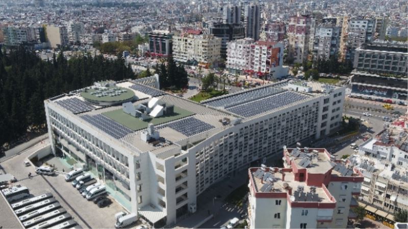 Antalya Büyükşehir Belediyesi çatısında elektrik üretimine hazır