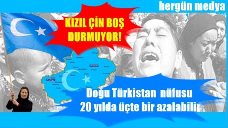 Doğu Türkistan  nüfusu 20 yılda üçte bir azalabilir