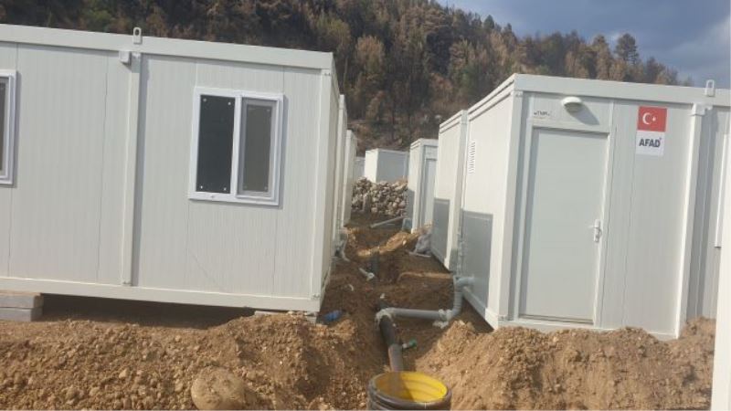 ASAT konteyner evlerin alt yapı çalışmasını yaptı