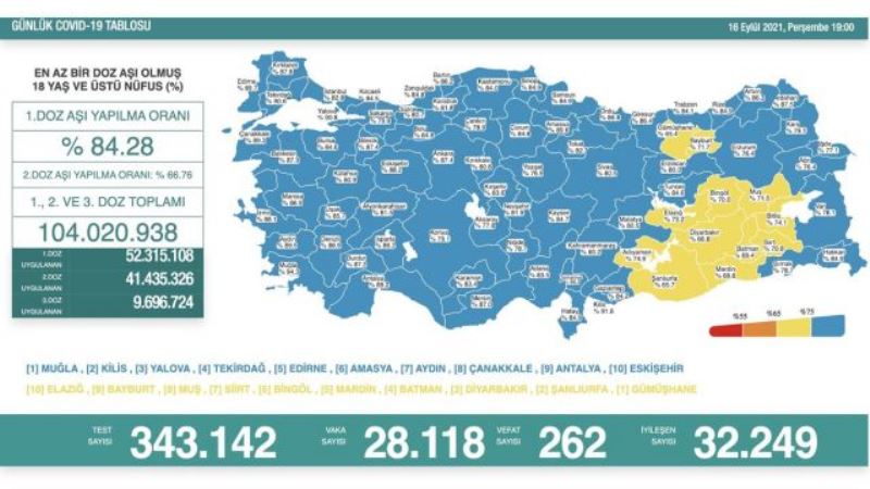 Coronadan 262 kişi hayatını kaybetti