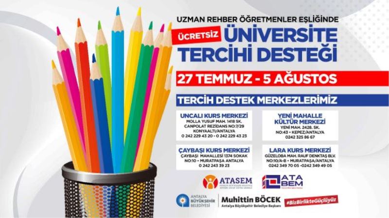 Büyükşehir’den üniversite   adaylarına tercih desteği